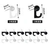 50 pieces per box of black and white transparent hooks, thumbtacks, creative office stationery, cork board, thumbtacks, key hooks Item Picture